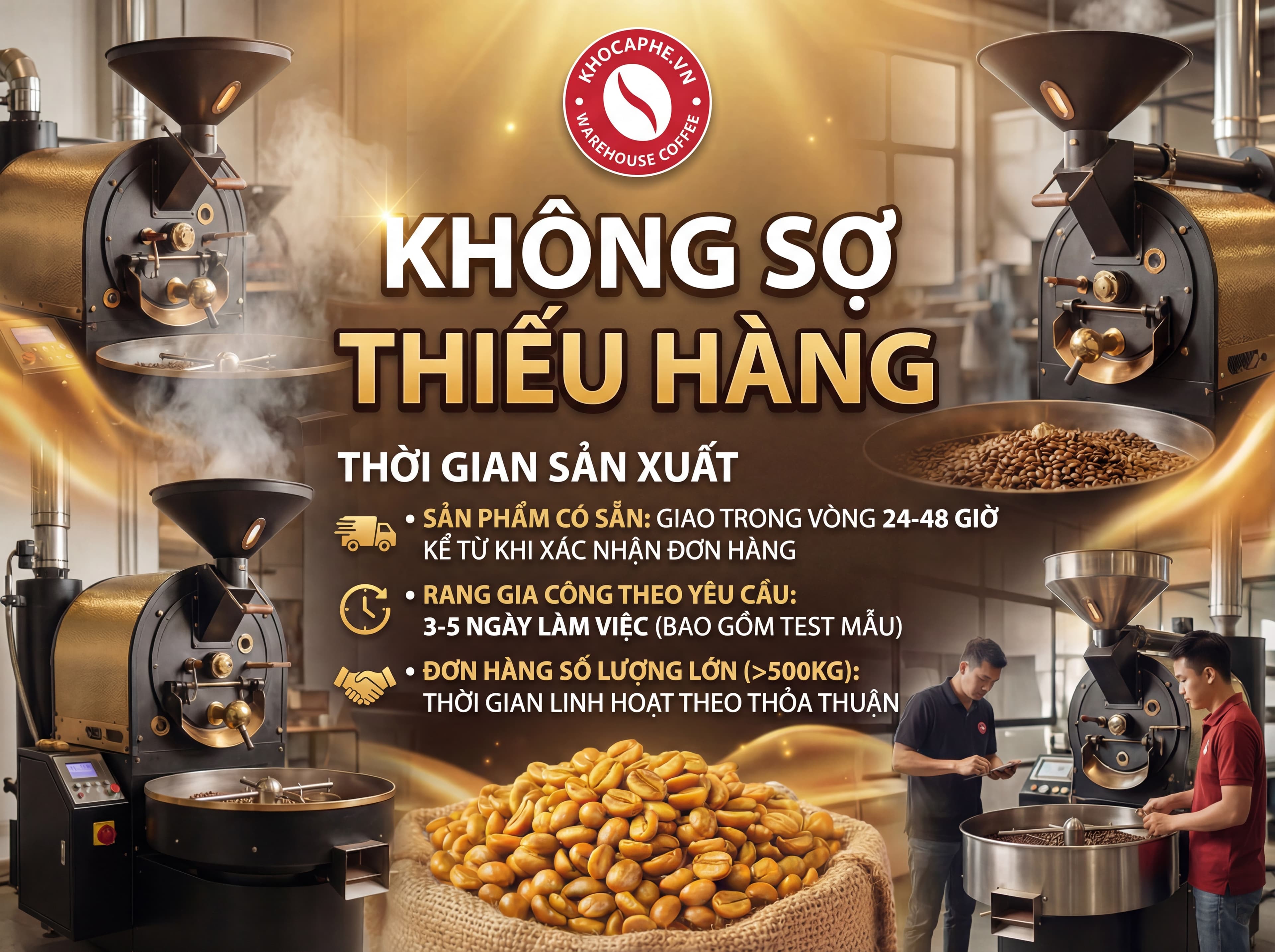 Poster KHOCAPHE.VN - Cà phê sỉ chất lượng cao