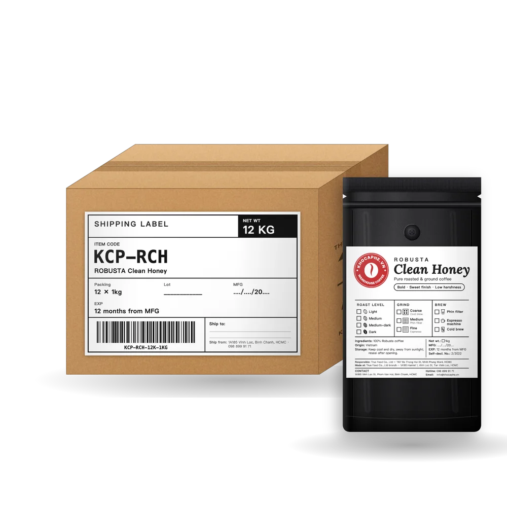 SHIPPING LABEL KCP-RCH – ROBUSTA Clean Honey